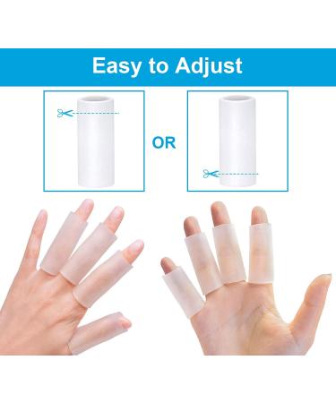 Sumifun Finger Sleeves - 8PCS Gel Thumb & Finger Tubes for Arthritis & Trigger Finger Pain - Silicone Protectors for Sports & Cracked Fingers (4 Pairs) - Buy Online on GoSupps.com