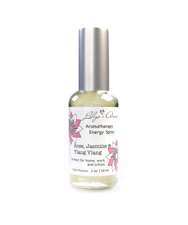 LILIYAS AROMA Aromatherapy Energy Spray Made from Pure Rose, Jasmine & Ylang Ylang Essential Oils. Natural Air Freshener, Pillow Mist, Room Spray, Home Fragrance | 2 oz