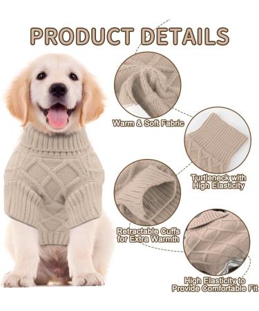 EMUST Soft Turtleneck Dog Sweater for Sphynx, Chihuahuas, Bulldogs - Size Small - Buy Online on GoSupps.com
