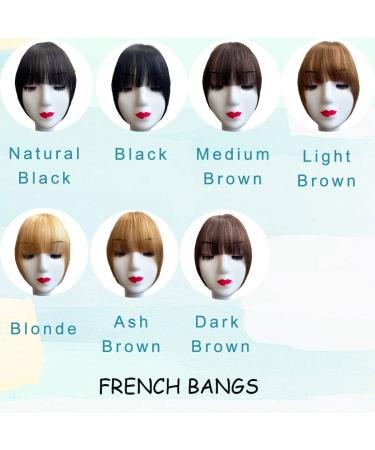 Real Human Hair Clip in Wispy Bangs - Curved Air Bangs Hair Extension for Women - A-Natural Black - Buy Online on GoSupps.com