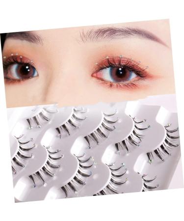 Angoily 5 Pairs Diamond Eyelashes False Eyelash Women Fake Lash Decor Christmas Lashes Asian Decor Girls Lashes Colored Lash Clusters Fake Eyelashes Fluffy Miss Fiber Transparent Line - Buy Online on GoSupps.com