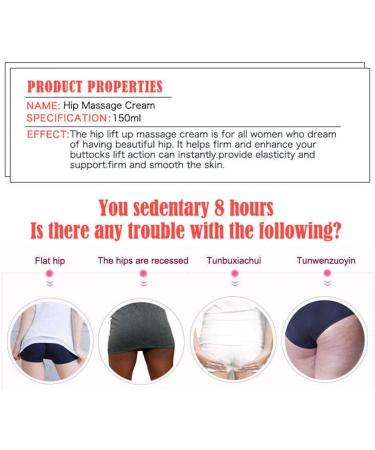 Aichun Beauty Herbal Extract Hip Lift Cream 150ml - Bigger Buttock Firming Massage Cream for Enhancing Curves - Buy Online on GoSupps.com