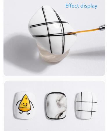 YUNYUN 3-Piece Nail Pen Set Nail Gel Polishing Painting Nail Decoration Painting Pen - Buy Online on GoSupps.com
