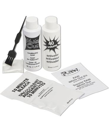 RAW Beyond Bleach White-Out Kit includes Conditioning Toner and 40 Volume Activator