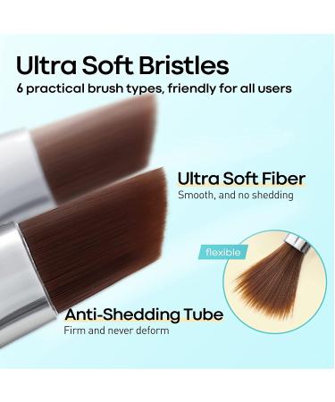 Modelones Nail Art Brushes Set - 6pcs Nail Design Pen Painting Tools for Gel Polish Manicure Salon DIY - A-Colorful Nail Brushes - Buy Online on GoSupps.com