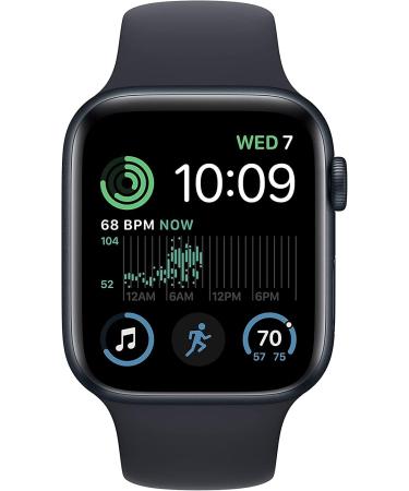 Apple Watch SE (2nd Gen) GPS + Cellular 44mm Midnight Aluminum Case, Midnight Sport Band M/L - Renewed - Buy Online on GoSupps.com