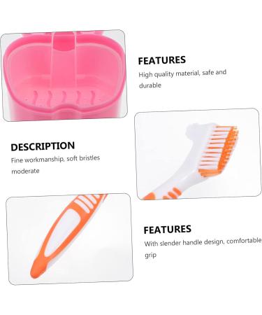 Shop Lurrose 2-Pack False Toothbrush Set & Prosthesis Case - Travel Storage Container for Dentures Ideal for Women - 8.5x8.5x7cm - Buy Online on GoSupps.com