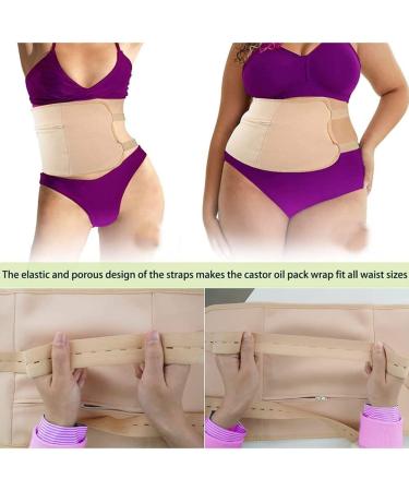 Delitls Reusable Castor Oil Pack for Thyroid Liver Detox & Muscle Pain Relief - Khaki Bio-Rizinus Oil Wrap - Buy Online on GoSupps.com