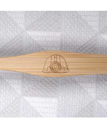 Azeeda Miner's Helmet Bamboo Toothbrush - Eco-Friendly Biodegradable International Shipping Available - Buy Online on GoSupps.com