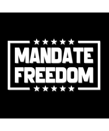 Mandate Freedom Decal - Stars - Truckers for Freedom Vinyl Sticker Auto Car Truck Wall Laptop(White)
