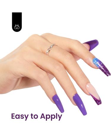 Beetles Gel Polish 15mL Midnight Purple - Glitter Dark Blue Purple Color Changing Gel Manicure for DIY Nail Art - Soak Off with UV LED Lamp - Buy Online on GoSupps.com