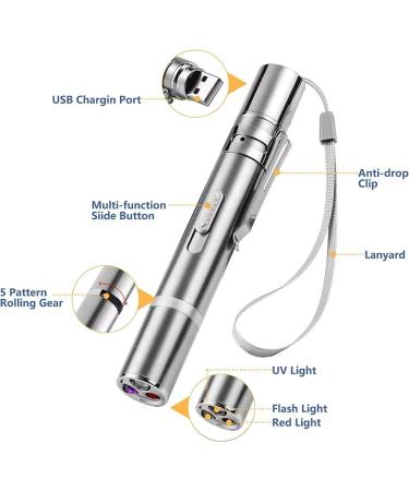 Cat Laser Pointer Toy | Red LED Light | Long Range 3 Modes | USB Rechargeable - Buy Online on GoSupps.com