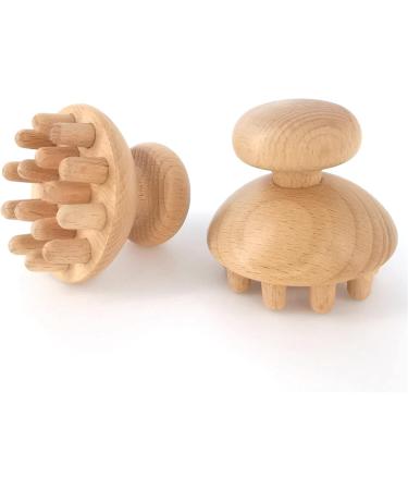 BRIUERG Wooden Mushroom Massage Tool | Anti-Cellulite Fascia Roller for Whole Body Muscle Relief - International Shipping Available - Buy Online on GoSupps.com