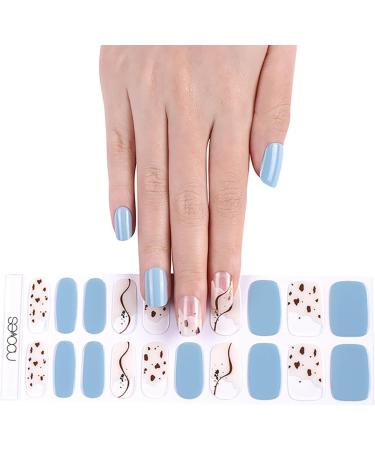  NOOVES NOOVES Enigma Veil Pack of 20 Premium Semi-Cured Nail Gel Sheets with 1 Nail File and 1 Vegan Orange Stick - Buy Online on GoSupps.com