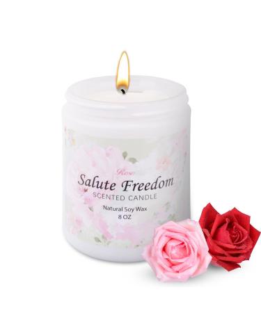 Scented Candles for Home Aromatherapy Candles Set for Women Rose Candle 8 oz 46H Long Lasting Burning Stress Relief Candles for Birthday Fall Christmas Mother's Day Holiday