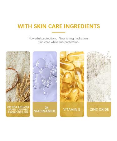 Organic Rice Probiotic Sunscreen SPF 50+ | Sun Relief with Niacinamide & Vitamin E | Gentle Face Sunscreen - All Skin Types - Buy Online on GoSupps.com