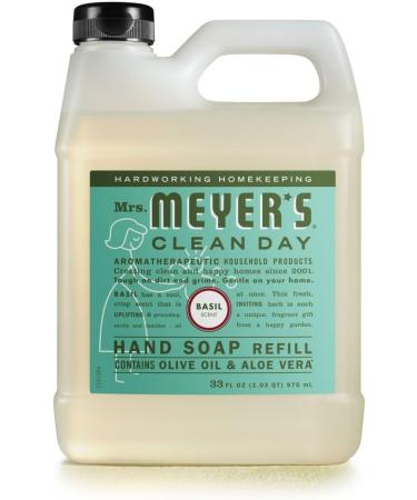 MRS MEYERS CLEAN DAY Soap Refill Liquid Basil 33 Ounce (Pack of 6) - Buy Online on GoSupps.com