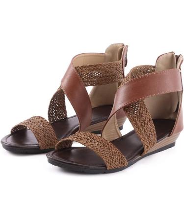 Shop Women's Wedge Heel Sandals - Braided Open Toe Platform Beach Shoes | Summer Leisure Footwear - Buy Online on GoSupps.com