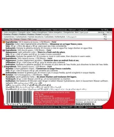 Granulated gelatin HALAL 250 bloom neutral flavor - 1 kg - Buy Online on GoSupps.com