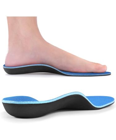 Plantar Fasciitis High Arch Support Insoles - Shock Absorbing Orthotic Inserts for Men & Women, Maximum Cushioning for Work Boots & Shoes - Blue, Men's 8-10/Women's 8.5-10.5 - Buy Online on GoSupps.com