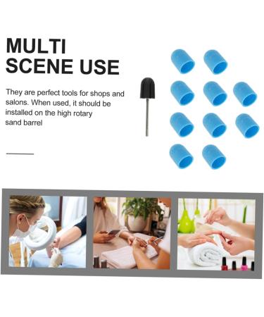 1 Set Nail Color Sand Cap Nail Drill Bit Cap Manicure Tools Callus Remover Caps Sanding Caps Electrical Tools Manicure Polishing Cap Polisher Exfoliating Inner Ring Plastic 2x1.5cm Blue - Buy Online on GoSupps.com