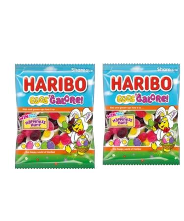 2 x Haribo Eggs Galore Multipack 160g- Egg Hunt Sharing Bag- Easter Egg Hunt 2024-Approx 20 Mini Bags