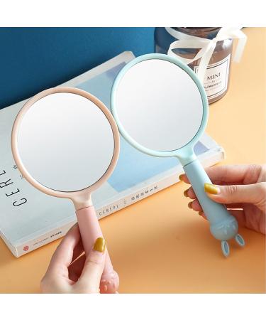 Hand Mirror Compact Small Cute Portable Travel Vanity Mirror for Salon Makeup (Blue) - Buy Online on GoSupps.com
