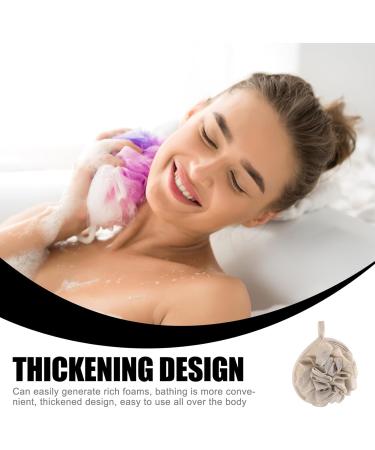 FRCOLOR 3Pcs Bath Sponges & Loofahs - Soft Mesh Exfoliating Scrubbers for Men & Women | Large Solid Color Bathing Accessories - Buy Online on GoSupps.com