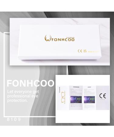 FONHCOO Blue Light Filter Glasses for Women - TR90 Lightweight Anti-Fatigue Gaming Safety Glasses - Buy Online on GoSupps.com