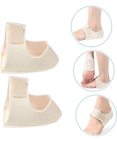 Silicone Heel Cover Non-Slip Sleeves for Kids - Heel Pain Relief & Cushioning Pads | Beige 9.5x10cm - Buy Online on GoSupps.com