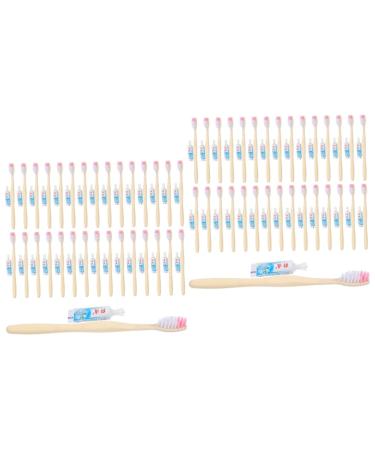 200 pcs Disposable Toothbrush Portable Travel Plastic 1 piece (1 pack) Various colors x 2 pieces