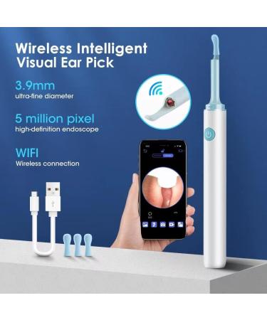 ONIYEA 3.9mm Ultra Thin Ear Wax Remover Tool Camera - Smart Visual Ear Cleaner, Wireless Otoscope for Android and iOS - Buy Online on GoSupps.com