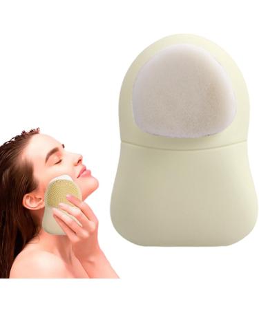 Silicone Facial Cleansing Brush | Double-Side Silicone Facial Cleansing Brush - 2 in 1 Facial Brush Face Cleanser for Sensitive Skin Easy to Clean Lather Well Lambo Yellow - Buy Online on GoSupps.com