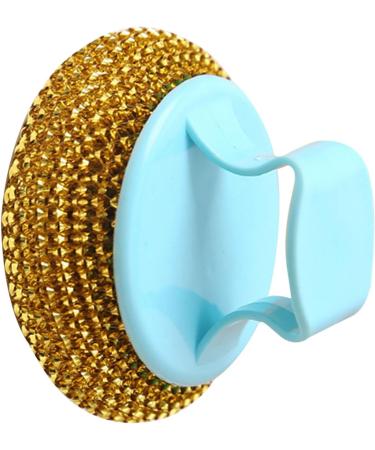 Pots Metal Sponges Easy to Use Durable Practical Stainless Steel Wire Ball with Handle for Kitchen (Gold) - Buy Online on GoSupps.com