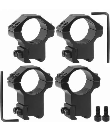LONSEL 1'' Dovetail Scope Rings: High & Medium Profile 1 Inch Mount Rings - 4 Pack - Buy Online on GoSupps.com
