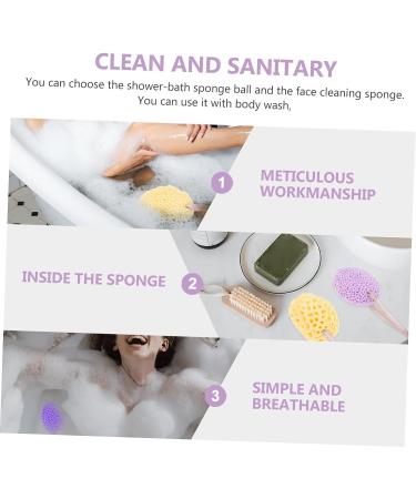 FRCOLOR 6 Pcs Bath Ball Body Powder Puff Scrubber Set - Spa Scrub Brush, Loofahs, Sponges for Bathing - Greek Sponges - 21.1x14cm - Buy Online on GoSupps.com