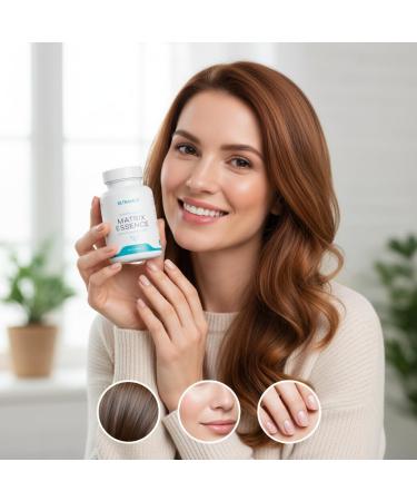  UltraMed Beauty+ Matrix Essence - For skin hair and nails - Vegan capsules with millet bamboo chlorella zinc biotin and vitamins A E B5 - Filler-free gluten-free and - Buy Online on GoSupps.com