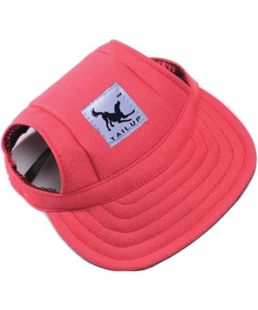 Buy Adjustable Dogs Baseball Cap - Breathable Summer Hat for Pets | Sun Protection Ear Holes S-XL Red - Buy Online on GoSupps.com