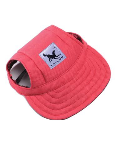 Dogs baseball cap hat dog baseball cap pet baseball hat pet outdoor sport hat pet pet canvases sun protection dog visor cap with ear holes and adjustable strap l red