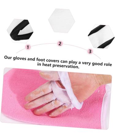 Mikinona 4 Pairs Hand and Foot Mask Fabric Paraffin Socks Moisture Glovesfor Dry Hand Foot Spa Covers Paraffin Bags Hand Spa Gloves Paraffin Wax Gloves Spa Socks Thicken Towel - Buy Online on GoSupps.com