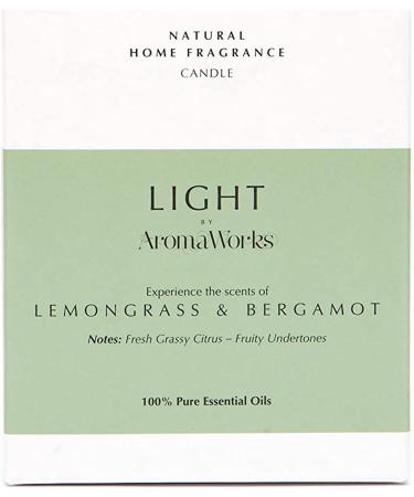 Light Lemongrass & Bergamot Candle | Calm Atmosphere | Naturally Scented with 100% Pure Essential Oils | 7.76 Oz | International Shipping Available - Buy Online on GoSupps.com