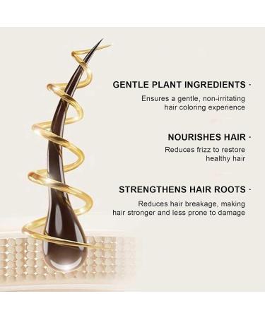 Shampoing colorant nourrissant base de plantes ingr dients v g taux pour une couverture des cheveux gris nuances longue tenue noir de jais adoucit et ajoute de la brillance (Marron fonc ) - Buy Online on GoSupps.com