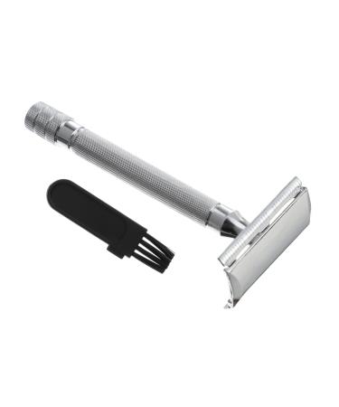 Didiseaon Manual Shaver Safety Razor Double Razor Beard Trimmer Razors Razor for Men Stainless Spatula Durable Shaving Tool Facial Razor Old Fashioned Single Blade Scraper Clippers White