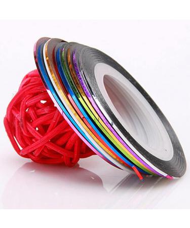 dijiusidy 30 Pieces Nail Art Sticker Removable Crafting Decorations Exquisite Striping Tape Manicure Line Strips Decor Supplies - Buy Online on GoSupps.com