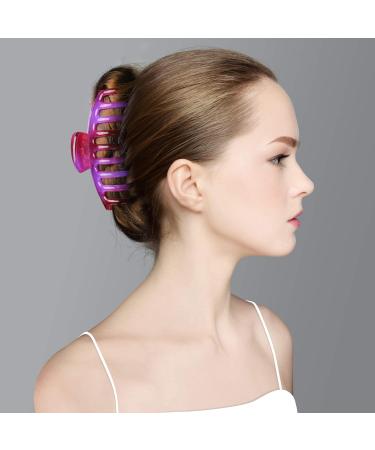 GLAMFIELDS Large Claw Clips 6 Pack for Thick & Thin Hair - Strong Hold, Non-Slip Matte Hair Clips in Pink, Black, Brown - 4.3 inch - Buy Online on GoSupps.com
