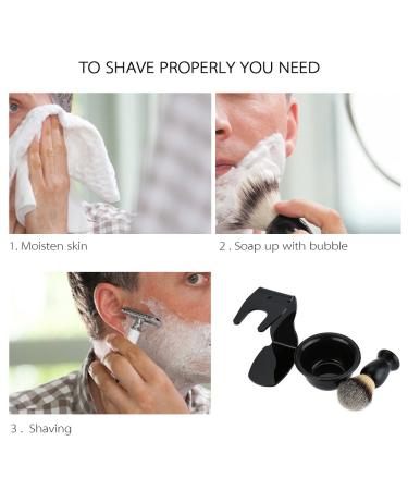 Layhou 3-in-1 Shaving Brush Set - Modern Acrylic Design with Shaving Soap & Bowl for a Clean Beard - Buy Online on GoSupps.com