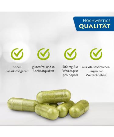 AMLAWELL Organic Wheatgrass Capsules - 180 Gluten-Free Capsules Packed with Vitamins & Minerals for Optimal Health - Buy Online on GoSupps.com