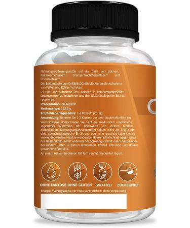 Healthy Fusion Fat & Carb Blockers | Slimming Formula with Sugarlock | Cocoa Seeds & Orange Pulp | Suitable for All Diets | 60 Capsules - Buy Online on GoSupps.com