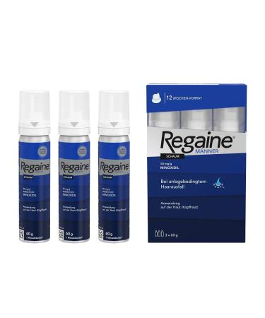 REGAINE Men Foam | stops hereditary hair loss | 3 month pack | with 5% Minoxidil | stimulates new hair growth