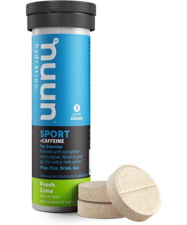 Nuun Energy: Fresh Lime Electrolyte +Caffeine Drink Tablets (2 Tubes of 10 Tabs) - Buy Online on GoSupps.com